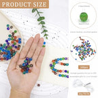 100Pcs Multicolor Glass Beads, 8mm Glow in The Dark Round Glass Beads for Jewelry Making, Earring Spacer Beads, DIY Crafts Bracelets Necklaces Earrings with 1.5~2mm Hole - color: Multicolor