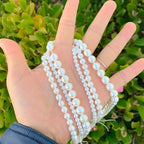 60pcs Adabele AAA Grade 6mm Natural Shell Pearl Loose Round Beads Freshwater Mother of Pearl Nacre 15 inch (Pearl White) for DIY Craft Jewelry Making SP6-1 - color: Pearl White, size: 6mm (60pcs/1 Strand)