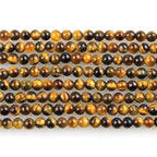MJDCB 320pcs Natural Small Stone Beads 2mm Yellow Tiger Eye Round Smooth Loose Gemstone Bead for Jewelry Making Bracelets Earrings Necklaces Accessories - color: Yellow Tiger Eye