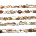 MJDCB Natural Irregular Shape Stone Beads 6-8mm Copper Color Quartzrutilated Gemstone Energy Cured for Jewelry Making Necklaces - color: Copper Color Quartzrutilated
