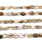 MJDCB Natural Irregular Shape Stone Beads 6-8mm Copper Color Quartzrutilated Gemstone Energy Cured for Jewelry Making Necklaces - color: Copper Color Quartzrutilated