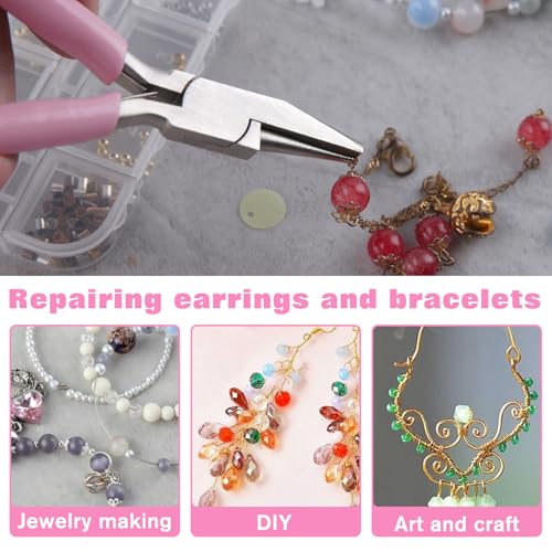 Mini Round Concave Pliers Jewelry Making Pliers Wire Bending For Making Wire Loops, Bending Wire, Wrapped Wire Loops, Eye Pins, Headpins Memory Wire Beading Jewelry Repair