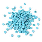 BEADIA Natural Blue Turquoise Disk Stone Beads 4x2mm 160pcs Rondelle Loose Semi Gemstone Beads for Jewelry Making Design - color: Blue Turquoise