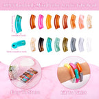 Spritewelry 30 pcs Acrylic Curved Tube Beads Two Tone Chunky Bangle Bamboo Tube Beads Imitation Gemstone Curved Bracelet Beads for Jewelry Making DIY Crafts - color: Orange-Opaque