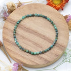 MASSIVE BEADS Natural Genuine Gemstone Beads Healing Crystal Chakra Reiki Jewelry Faceted Round Beads Bracelets 3mm - color: African Turquoise