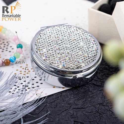 Rhinestone Jewelry Box Compact Storage Case for Rings Earrings Necklaces