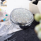 Rhinestone Jewelry Box Compact Storage Case for Rings Earrings Necklaces