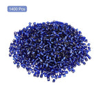 uxcell 1400Pcs Glass Bugle Beads, 1.5x1.5mm Tube Mini Loose Glass Seed Spacer Bead for DIY Earrings Necklaces Bracelets Jewelry Making (Silver-Dark Blue) - color: Silver-Dark Blue, size: 1.5x1.5mm