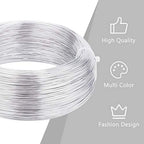 BENECREAT 22 Gauge Silver Aluminum Wire - 918FT Bendable Metal Wire for Jewelry Making, Beading, Sculpting, DIY Crafts - color: Silver (22 Gauge, 918 Feet), size: 22 Gauge
