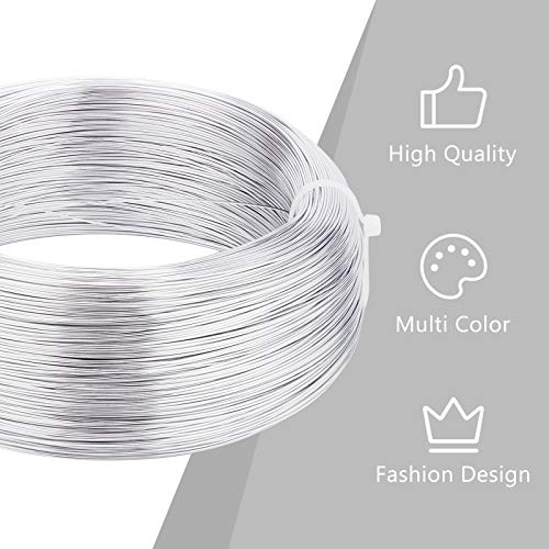 BENECREAT 22 Gauge Silver Aluminum Wire - 918FT Bendable Metal Wire for Jewelry Making, Beading, Sculpting, DIY Crafts - color: Silver (22 Gauge, 918 Feet), size: 22 Gauge