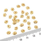 BEADIA 14K Gold Plated Irregular Spacer Beads 5x6mm 30pcs for Jewelry Making Findings Non Tarnish - color: 14K Gold, size: 5x6mm Irregular