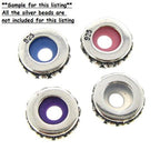 White Round Silicone Rubber Stopper Bead for European Charm Bracelets/Clips Bundle