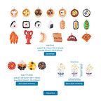 Cheriswelry Cup Cake Resin Pendants Lovely Food Sweet Dessert Dangle Charms Links Hanging Ornament with Metal Loop Fruit Pendants for Key Chains Bracelet Necklace Jewelry Making - color: Mixed Color&Shape