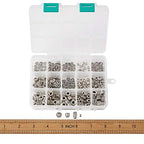 Beadthoven 300pcs 15 Style Antique Silver Large Hole Mixed Spacer Beads Tibetan Alloy Column Bicone Square Barrel Metal Spacers for Jewelry Necklace Bracelet Making - color: Antique Silver-Mixed 15 Styles