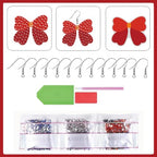 BEUNITONE Bow Diamond Art Earring Kit for Making Earrings - 12Pcs DIY Crystal Bow Shape Sequin Art Craft, Wearable Jewelry Making for Adults Women, Drop Dangle Earring Handmade Gifts for Birthdays - style: Bow