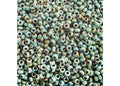 Miyuki Japanese Glass Seed Beads 22gms 11/0 in Blue Picasso Opaque Turquoise - color: Blue Picasso