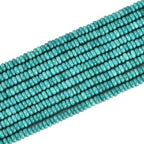 180pcs 4x2mm Green Turquoise Disk Rondelle Spacer Natural Stone Semi Precious Gemstone Loose Beads for Jewelry Making 15.5 Inch - color: Green Turquoise