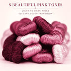Natural 100% Silk Thread, Handmade Embroidery Thread Silk Floss 8 Colors 110m Each (80) - color: 80