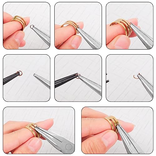 URSKYTOUS 5Pcs Jewelry Pliers Set Jewelry Making Pliers Tools Kit Include Jewelry Making Needle Nose Chain Nose Round Bent Pliers Wire Cutter for Bracelet Beading DIY Craft Jewelry Making Supplies - color: Em Pink Blue Purple Black Yellow