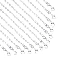 SANNIX 50 Pack Necklace Chains Bulk Silver Plated Necklace Chain Silver Chain Necklaces for DIY Jewelry Making Supplies, 1.2mm 18 Inches