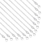 SANNIX 50 Pack Necklace Chains Bulk Silver Plated Necklace Chain Silver Chain Necklaces for DIY Jewelry Making Supplies, 1.2mm 18 Inches
