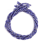 BEADIA Natural Blue Sodalite Spacer Beads Caps Loose Semi Gemstone for Beading Jewelry Making 4mmx2mm 38cm - color: Blue Sodalite, size: Round 4mm x 2mm