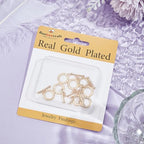 Beebeecraft 1 Box 10Pcs Real 18K Gold Plated Toggle Clasp Round Shape OT Toggle Necklace Fastener Clasp Connector Buckle T-Bar Closure Link Findings for Jewelry Making Pendants Bracelets Necklaces - color: Gold