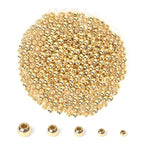 400 Pcs Mix 18K Gold Filled Spacer Beads (2/3/4/5/6mm, 5 Size) for Jewelry Making, DIY Bracelet, Necklace, Earring, Bulk Supply - size: Mix-400pcs