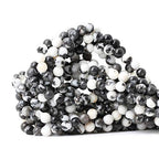 60PCS 6mm Natural Black White Zebra Jasper Gemstone Round Loose Beads Crystal Energy Stone for DIY Jewelry Making 1 Strand 15" - color: Black White Zebra Jasper, size: 6mm