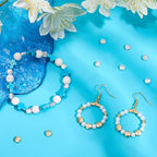 Beebeecraft 1 Box 100Pcs Evil Eye Spacer Beads Real 18K Gold & Sterling Silver Plated Alloy Flat Round Beads for DIY Necklace Jewelry Making - color: Gold, Sliver