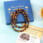 Natural Stone Beads Round Genuine Real Stone Beading Strand Loose Gemstones DIY Smooth Bead for Bracelet Necklace Earrings Jewelry Making (Yellow Tiger's Eye, 6mm 60 Pieces) - color: Yellow Tiger's Eye, size: 6mm 60pcs