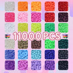 LIS HEGENSA 30 Color 12800PCS+ Kandi Pony Beads Bulk,Bead for Necklace Jewelry Making Hair Braiding Keychain Bracelets Making Kits,Pet Art Beads for Crafts Braids Girls