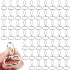 60 Pcs 1 Inch Swivel Lobster Claw Clasps for Keychains, Heavy Duty Zinc Alloy Lanyard Clip with Secure Lock, 360° Rotating Swivel Hooks for Purses, Bags, DIY Crafts and Pet Accessories