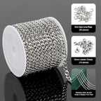 UMAOKANG 5 Meters Cuban Chain for Necklace DIY Jewelry Making Chains Bulk Stainless Steel Chain for Jewelry Making with Jump Rings and Lobster Clasps - color: 1.2mm Silver Cuban