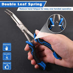 SPEEDWOX Long Reach Bent Needle Nose Pliers With Serrated Jaw Angled Needle Nose Pliers For Jewelry Making Fish Bone Pliers Tweezers Bent Chain Nose Pliers For Wire Bending And Small Object Gripping - style: Long Reach Bent Needle Nose Pliers Serrated Jaw