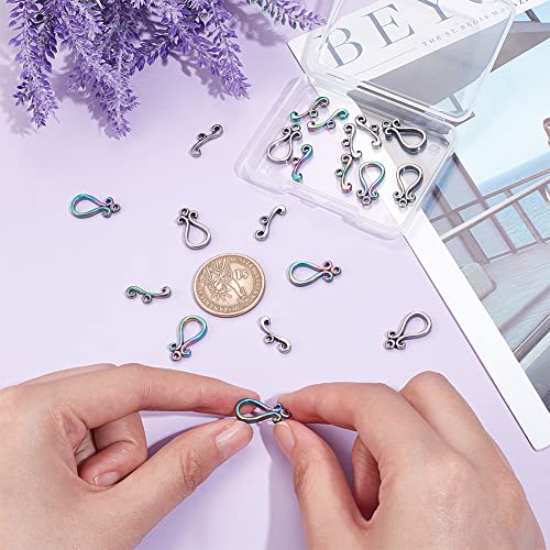 SUNNYCLUE 1 Box 10 Sets Toggle Clasps Toggle Jewelry Clasps Teardrop 304 Stainless Steel Toggle Clasp T-Bar Connectors OT Clasps for Jewelry Making Women Adults DIY Necklace Bracelet Crafts Supplies