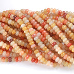 76pcs 5x8mm Natural Stone Golden Thread Jade Rondelle Spacer Loose Beads Abacus Disk Stone Round Loose Gemstone Beads for Jewelry Making DIY Bracelet Necklace - color: Golden Thread Jade Stone
