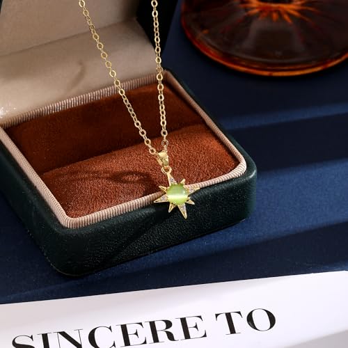 Tasiso Gold Pendant Necklace for Women 14K Gold Plated Coin CZ Pendant Necklace Adjustable Chain Disc Round Dainty Charm Necklace Trendy Jewelry Gift - style: SUN
