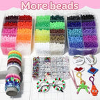 LIS HEGENSA 30 Color 12800PCS+ Kandi Pony Beads Bulk,Bead for Necklace Jewelry Making Hair Braiding Keychain Bracelets Making Kits,Pet Art Beads for Crafts Braids Girls
