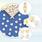 1 Box 200PCS Plastic Heart Shaped Beads with Small Holes Gold Silver Handmade Spacer Loose Platinum Hearts Shape Bead Charms Bulk for Jewelry Making Necklaces Bracelets Diy Craft Supplies - style: Heart