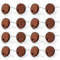 DoreenBeads 30Pcs Natural Wooden Stud Earrings Posts with Loop for Jewelry Making- Small Circle Wood Earring Posts with Ear Backs for Women DIY Earring Making Personalized Jewelry Findings - color: Small Circle