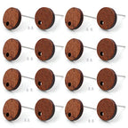 DoreenBeads 30Pcs Natural Wooden Stud Earrings Posts with Loop for Jewelry Making- Small Circle Wood Earring Posts with Ear Backs for Women DIY Earring Making Personalized Jewelry Findings - color: Small Circle