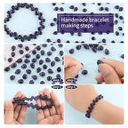 100pcs Purple Violet Faceted Crystal Glass Beads 8x10mm, Shiny Teardrop Glass Beads for Jewelry Making, Crystal Beads for Bracelet Necklace Earring DIY Craft - color: Purple Violet
