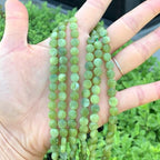 Adabele 15 Inch Natural Green Nephrite Jade Gemstone 6mm Faceted Flat Round Coin Loose Beads Gem Stone Spacer (57-61pcs) for Jewelry Making GZ13-12 - color: Nephrite Jade, size: 15 Inch/1 Strand