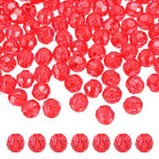 MECCANIXITY 400pcs Czech Faceted Bicone Beads 8mm Glass Spacer Bead Bulk for Jewelry Making & DIY Craft, Red - color: Red