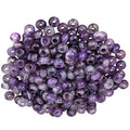 SUNYIK Amethyst Large Hole (6mm) Rondelle Loose Charms European Bead fits Bracelet,Jewelry Makings Pack of 20 - color: Purple-Amethyst, size: 14x8mm