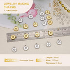 UMAOKANG 20pcs Stainless Steel Jewelry Making Charm Set Paw Charm Pendant for Women Necklace Bracelet DIY Bulk Charms - color: Paws Gold Silver