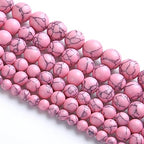 4MM 86PCS Pink Turquoise Spacer Loose Beads for Jewelry Making DIY Bracelet Necklace - color: Pink Turquoise, size: 4mm