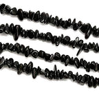 PLTbeads 5-8mm Natral Healing Gemstone Waist Bracelets Necklace Kit Irregular Stone DIY Crafts Design Jewelry Making 1 Strand per Bag Approxi 34 inch (Black Tourmaline Chips) - color: Black Tourmaline Chips