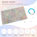 Looconi 1400pcs Colorful Letter Beads that Glow in the Dark 7x4mm Alphabet A-Z and Smiley Heart Beads for Jewelry Bracelet Making - color: Glow-colors
